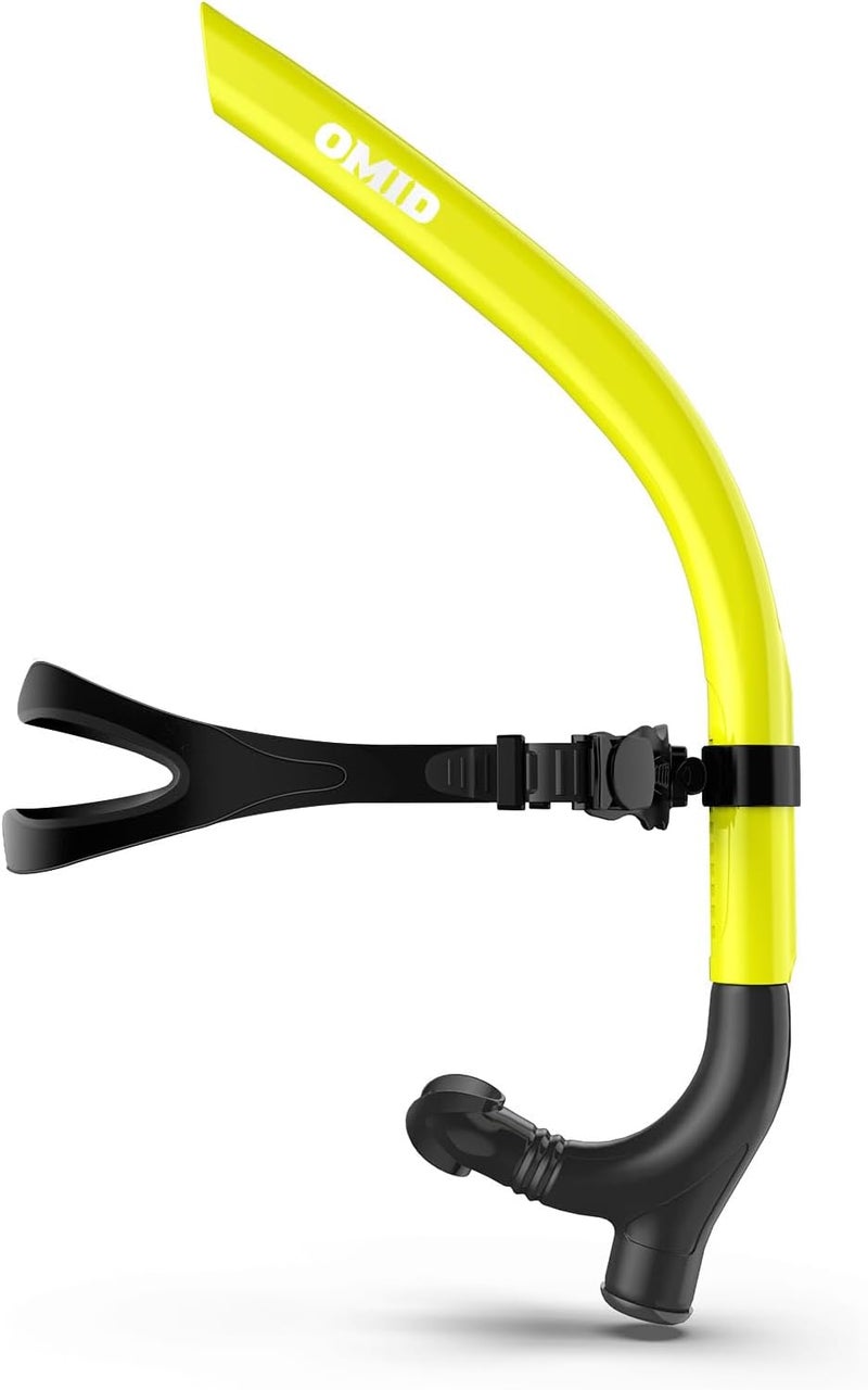 OMID SN1 Snorkel for Adult Youth, Diving Snorkel with One-Way Purge Valve, Food-Grade Silicone Mouthpiece - Image 1